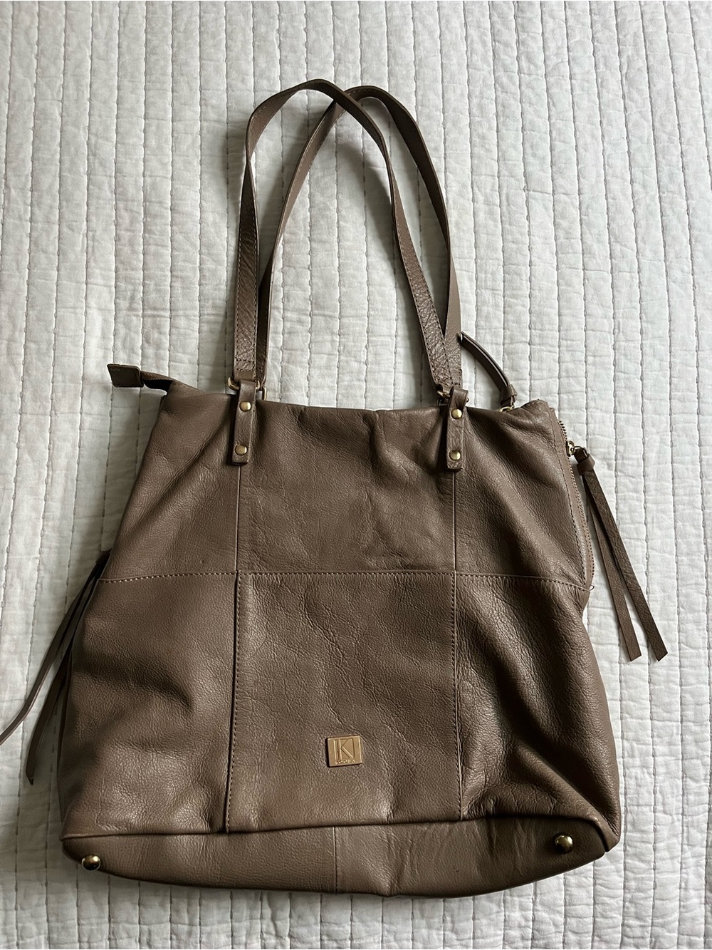 Kooba Brown Leather Tote Bag